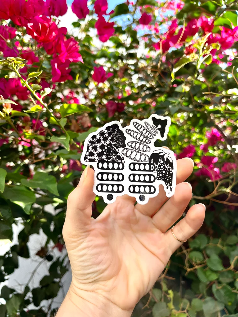 Leaning Alien Chrusty Sticker